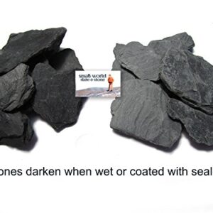 Natural Slate Stone -1 to 3 inch Rocks for Miniature or Fairy Garden, Aquarium, Model Railroad & Wargaming (2)