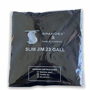 Spandex & Table Linens Slim Jim Stretch Spandex Trash Can Cover, 23 Gallons Black