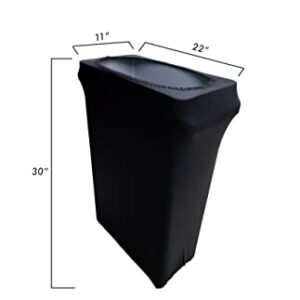 Spandex & Table Linens Slim Jim Stretch Spandex Trash Can Cover, 23 Gallons Black