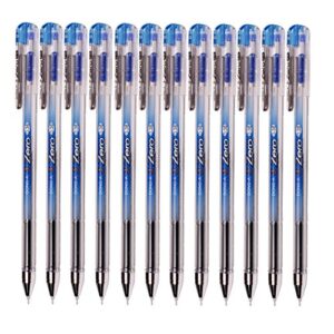 12pcs ultra fine tip rollerball pen set 0.38mm non bleed fine point gel ink pen for exam,bible journaling,notetaking,sketching, smooth and anti skip,blue ink