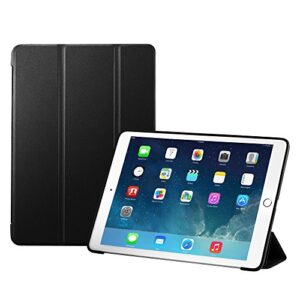 ruban case compatible with ipad (9.7-inch, 2018/2017 model) - ultra slim lightweight smart shell standing cover with auto wake/sleep feature, (black)