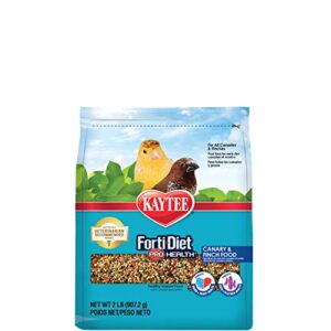 kaytee forti-diet pro health canary & finch pet bird food, 2 pound