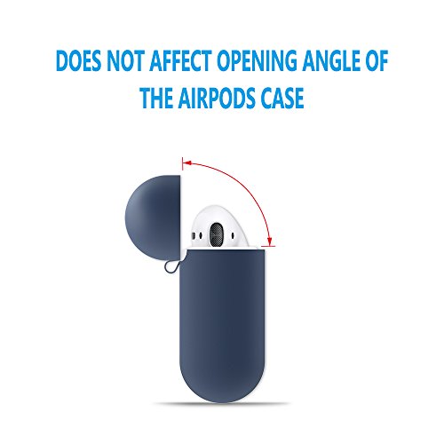 AirPods Case Protective, FRTMA AirPods Silicone Skin Case with Sport Strap for Apple AirPods (Midnight Blue)