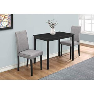 Monarch Specialties , Dining Set Set, Parson Chairs, Black/Grey, 3pcs