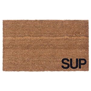 coco mats 'n more funny welcome mat - sup (18l x 30w) | outside door mats to keep moisture locked out for a clean home