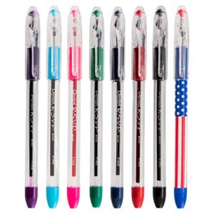 Pentel RSVP Ballpoint Pen, (0.7mm) Fine Line, Flag Barrel, Black Ink,(12 count)