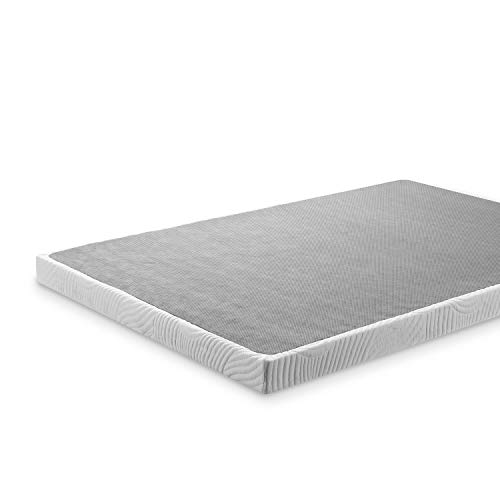 ZINUS Quick Lock Metal Smart Box Spring / 4 Inch Mattress Foundation / Strong Metal Structure / Easy Assembly, Queen White