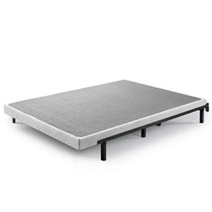 ZINUS Quick Lock Metal Smart Box Spring / 4 Inch Mattress Foundation / Strong Metal Structure / Easy Assembly, Queen White