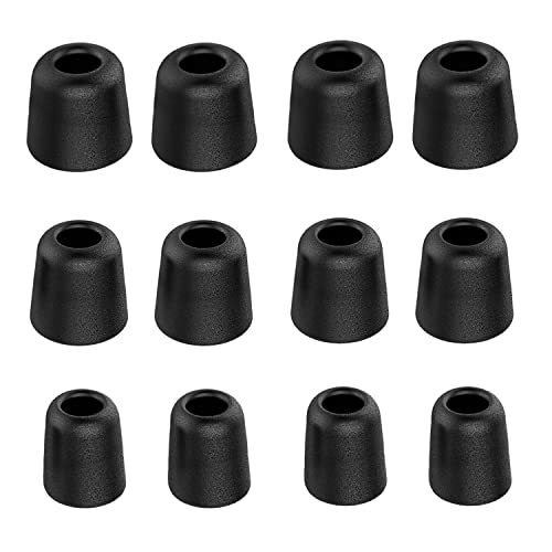 [6 Pairs] Earphone Tips New Bee 12pcs Premium Replacement Earbud Tips Blocking Out Ambient Noise Memory Foam Earbuds Inner 4.9mm for in-Ear Headphones with 5mm-7mm Tips (Black, S/M/L)