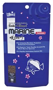 hikari 042220 carnivore medium sinking pellets marine fish food, one size