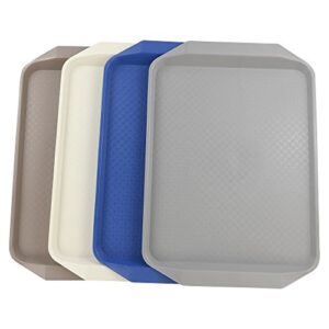 ggbin plastic cafeteria serving trays - 12" x 16.8", set of 4 fast food serving trays
