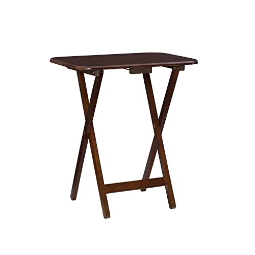 Powell Furniture Burke Tray Tables, Cherry, 15.72 x 26.38 x 23.58