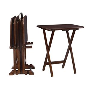 Powell Furniture Burke Tray Tables, Cherry, 15.72 x 26.38 x 23.58