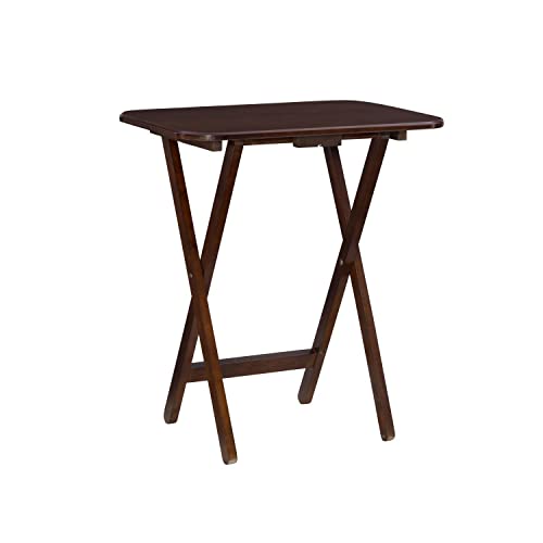 Powell Furniture Burke Tray Tables, Cherry, 15.72 x 26.38 x 23.58