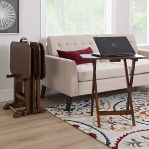 Powell Furniture Burke Tray Tables, Cherry, 15.72 x 26.38 x 23.58