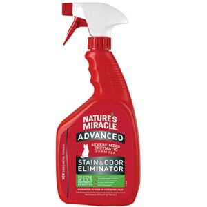 nature's miracle advanced cat stain and odor eliminator spray, spot stain and pet odor remover, fresh scent