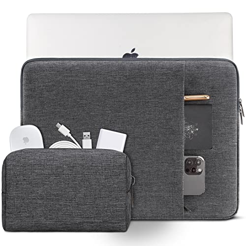 DOMISO 15.6 inch Laptop Sleeve Case Waterproof Carrying Bag for 15.6" Yoga 730 IdeaPad 530S ThinkPad L580/Flex 4 5/ASUS ROG Zephyrus GX501/Dell New Latitude 3590/HP EliteBook, Dark Grey