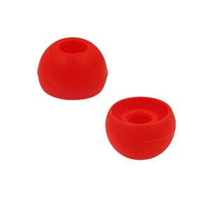 ALXCD Ear Tips for Powerbeats3 Wireless Earphone, SML 3 Sizes 6 Pair Earbud Tips & 2 Pair Double Flange Silicone Replacement Ear Tip Cushion, Fit for Beats Powerbeats 3 Wireless 3 [8 Pair](Red)