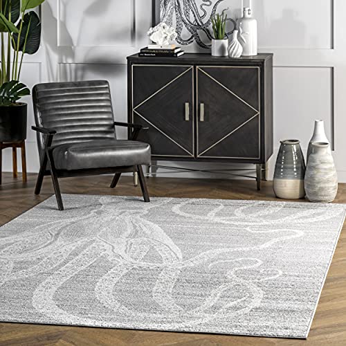 nuLOOM Thomas Paul Octopus Area Rug, 5' x 8', Grey