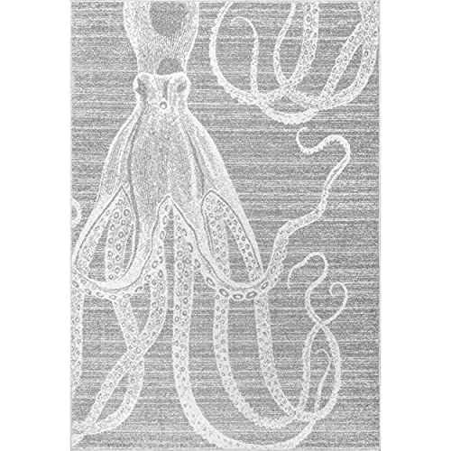 nuLOOM Thomas Paul Octopus Area Rug, 5' x 8', Grey