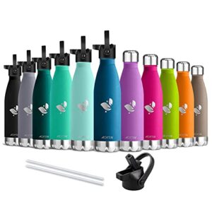 aorin vacuum insulated stainless steel water bottle - 24 hrs cooling & 12 hrs keep warm. powder coating scratch resistance easy to clean