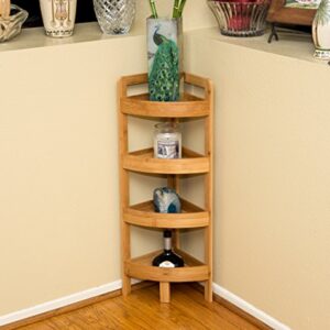 31.5" 4 Tier Bamboo Corner Storage Shelf By Trademark Innovations