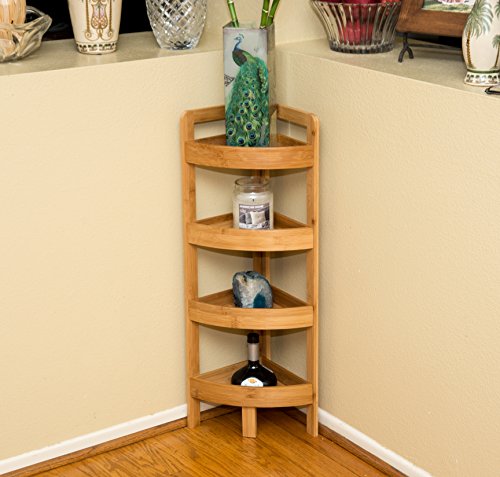 31.5" 4 Tier Bamboo Corner Storage Shelf By Trademark Innovations