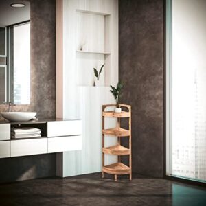 31.5" 4 Tier Bamboo Corner Storage Shelf By Trademark Innovations