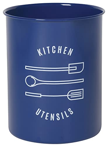 Now Designs Powder-Coated Steel Utensil Crock, Navy