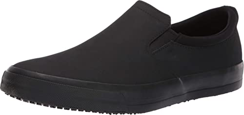 Shoes for Crews Ollie II, Mens, Women's, Unisex Slip Resistant Work Shoe Sneaker, Black Leather, Men's Size 13/Women's Size 14.5