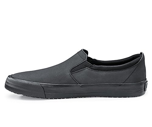 Shoes for Crews Ollie II, Mens, Women's, Unisex Slip Resistant Work Shoe Sneaker, Black Leather, Men's Size 13/Women's Size 14.5