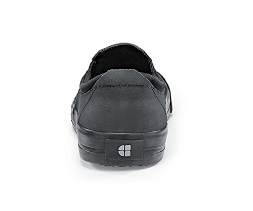 Shoes for Crews Ollie II, Mens, Women's, Unisex Slip Resistant Work Shoe Sneaker, Black Leather, Men's Size 13/Women's Size 14.5