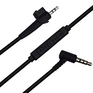 sqrmekoko audio cable for bose around ear ae2 ae2i ae2w headphones inline mic remote audio cord for iphone andriod (inline mic remote)