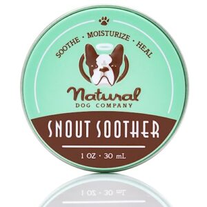 natural dog company snout soother dog nose balm, 1 oz. tin, dog balm for paws and nose, moisturizes & soothes dry cracked noses, plant based nose cream for dogs
