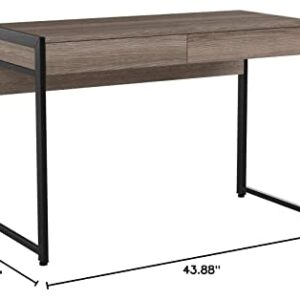 OFM ESS Collection 2-Drawer Office Desk, Driftwood