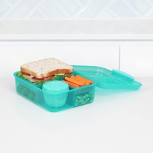 Sistema Collection Bento Lunch Box 6.9 Cup, Assorted Solid Colors/Contrasting Klips