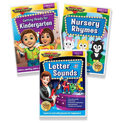 Early Literacy DVD Collection - Letter Sounds Phonics for Beginners, Getting Ready for Kindergarten, Nursery Rhymes