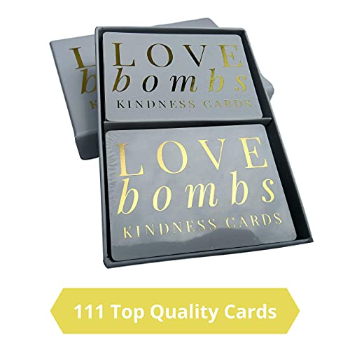 Better Me Love Bombs Kindness Cards - 111 Appreciation Cards & Encouragement Cards, Love Notes for Him & Just Because Gifts for Her, Valentines Day Gratitude Gifts