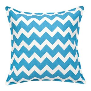 greendale home fashions 20in square cotton throw-pillows, 20"x20", chevron turquoise