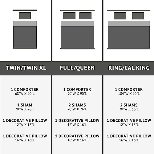 Intelligent Design Raina Comforter Microfiber Metallic Print Geometric Design Embroidered Toss Pillow Modern Trendy Casual All Season Bedding Set Matching Sham, King/Cal King, Grey/Silver 5 Piece