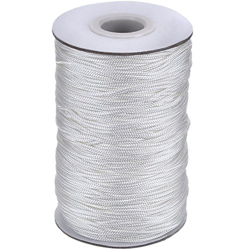 109 Yards/Roll White Braided Lift Shade Cord for Aluminum Blind Shade, Gardening Plant and Crafts (1.4 mm)