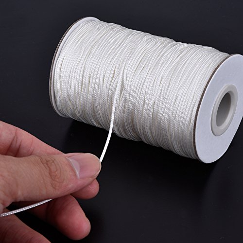 109 Yards/Roll White Braided Lift Shade Cord for Aluminum Blind Shade, Gardening Plant and Crafts (1.4 mm)