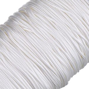 109 Yards/Roll White Braided Lift Shade Cord for Aluminum Blind Shade, Gardening Plant and Crafts (1.4 mm)