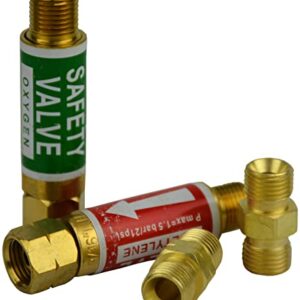 Hot Max 24011/24131 Torch End Flashback Arrestor Set and Oxy-Acetylene Twin Hose Coupler/Union Bundle