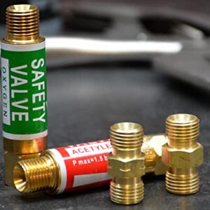 Hot Max 24011/24131 Torch End Flashback Arrestor Set and Oxy-Acetylene Twin Hose Coupler/Union Bundle