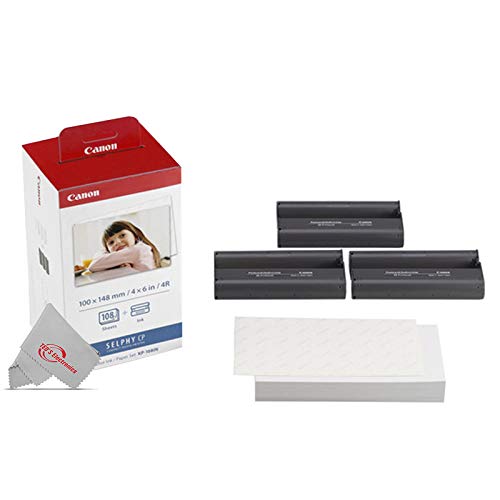 Canon KP-108IN Color ahPJNL Ink and 4 x 6 Paper Set, 108 Count (Pack of 3)