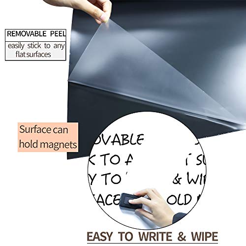 UCMD Magnetic Dry Erase Whiteboard Sticker for Wall,Self Adhesive Backing Whiteboard for Kids Drawing Easel or Office Writing Meeting (80 x 60 CM)