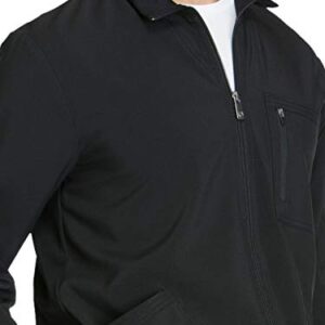 Cherokee Men's Zipper Warm-Up Jacket with Side Panels and Collar Cuffs CK305A, L, Black