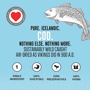 Icelandic+ Plus: Cod Skin Rolls Dog Treat, 3-oz Bag, 100% Edible and Digestible, No Additives, No Preservatives or Supplements, Full of Omega-3 for Healthy Skin and Shiny Coat