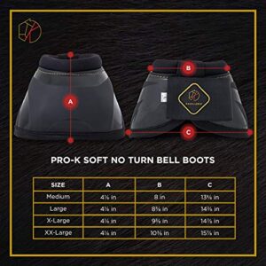 Kavallerie PRO-K Soft No Turn Bell Boots Ultimate Hoof Protection, with Anti-Spin Fastening System, Durable & Prevents Overreaching